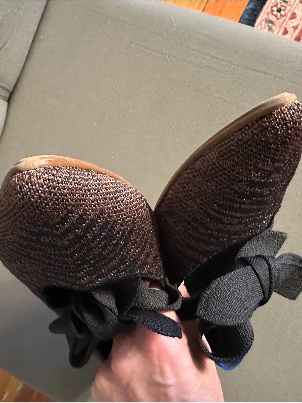 Women's Rothy's Retired The Point Mary Jane Twilight Flats with Bow Size 9 1010